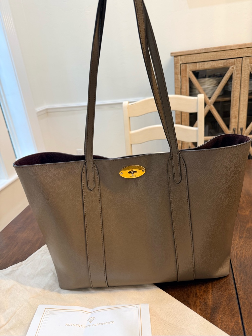 Authentic Mulberry Taupe Bayswater - Picture 9 of 15